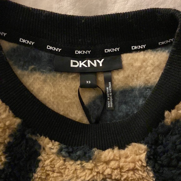 NWT DKNY leopard print teddy crew - Picture 2 of 7